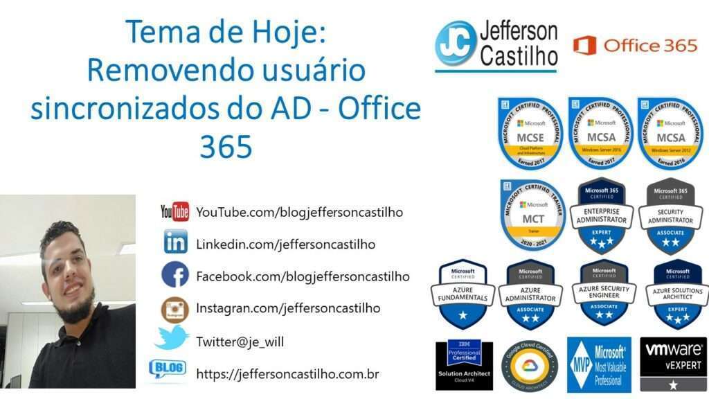 Removendo usuário sincronizados do AD - Office 365