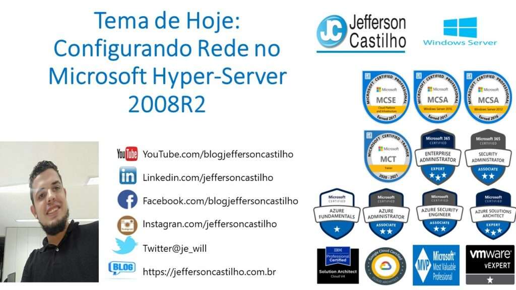 Configurando Rede no Microsoft Hyper-Server 2008R2