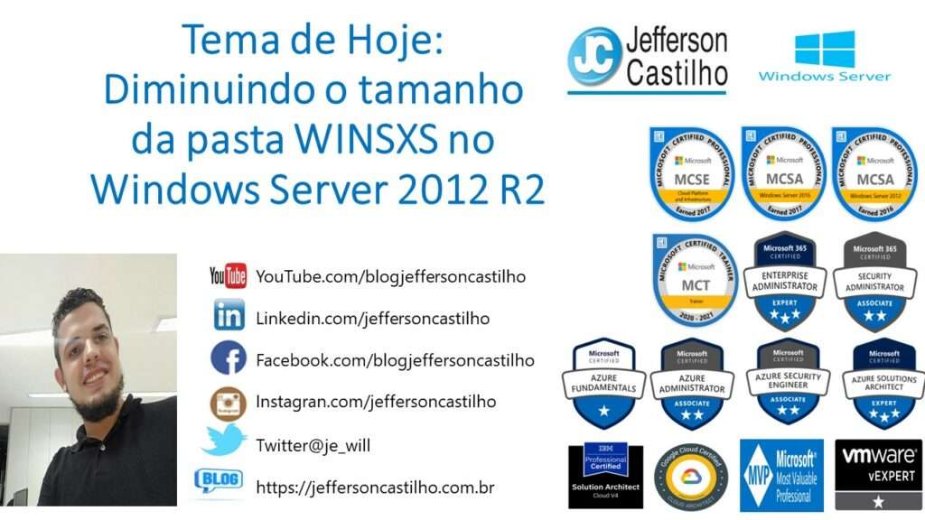 Diminuindo o tamanho da pasta WINSXS no Windows Server 2012 R2