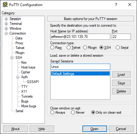 Configurando Access Key Linux Azure