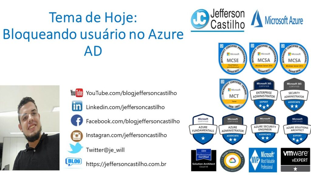 Bloqueando usuário no Azure AD