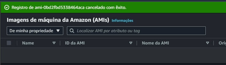 Cancelando o registro de uma AMI AWS 3 Cancelando o registro de uma AMI AWS