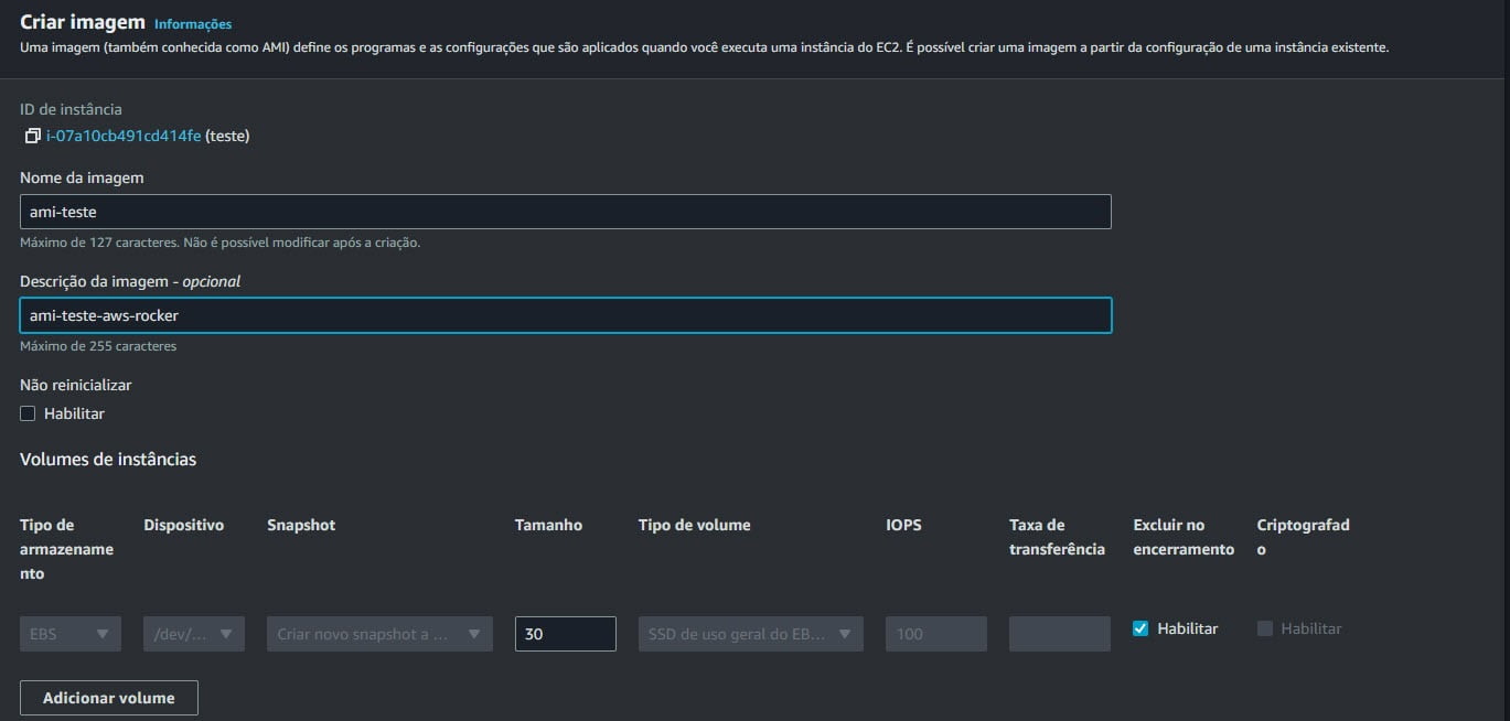 Criando uma AMI na AWS