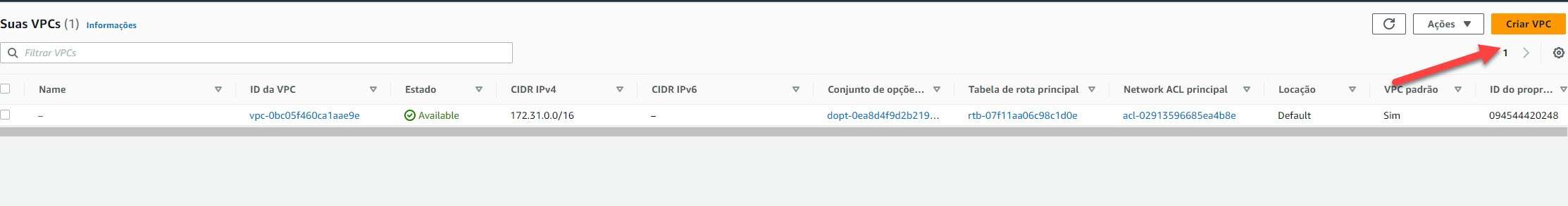 Criando uma VPC na AWS