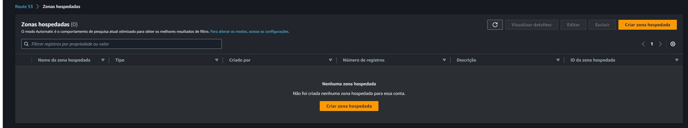 Criando uma zona privada route53 AWS 1 Criando uma zona privada route53 AWS