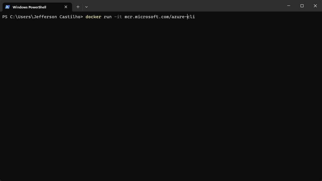 Azure CLI usando Docker no Windows
