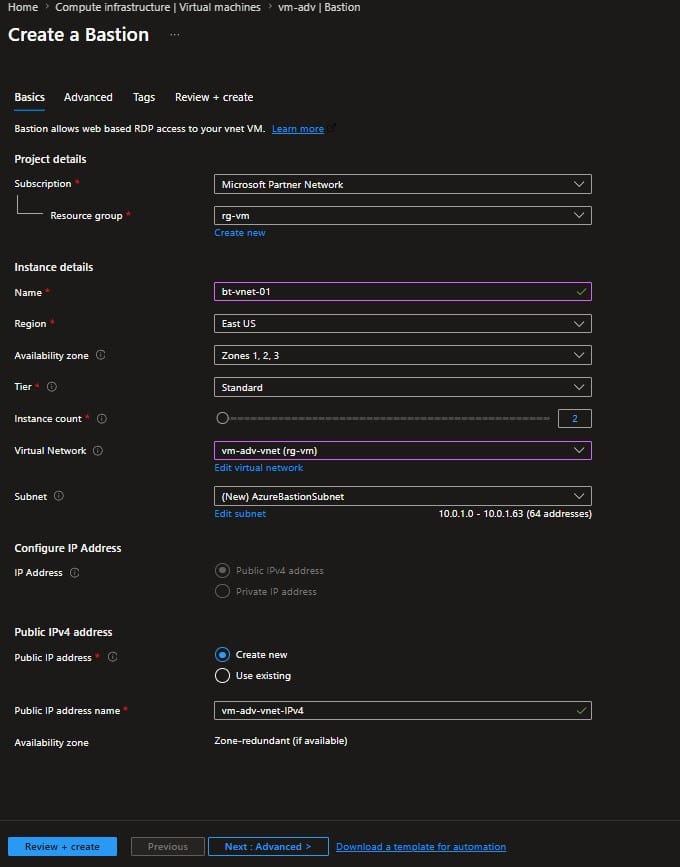 Implementar o Azure Bastion