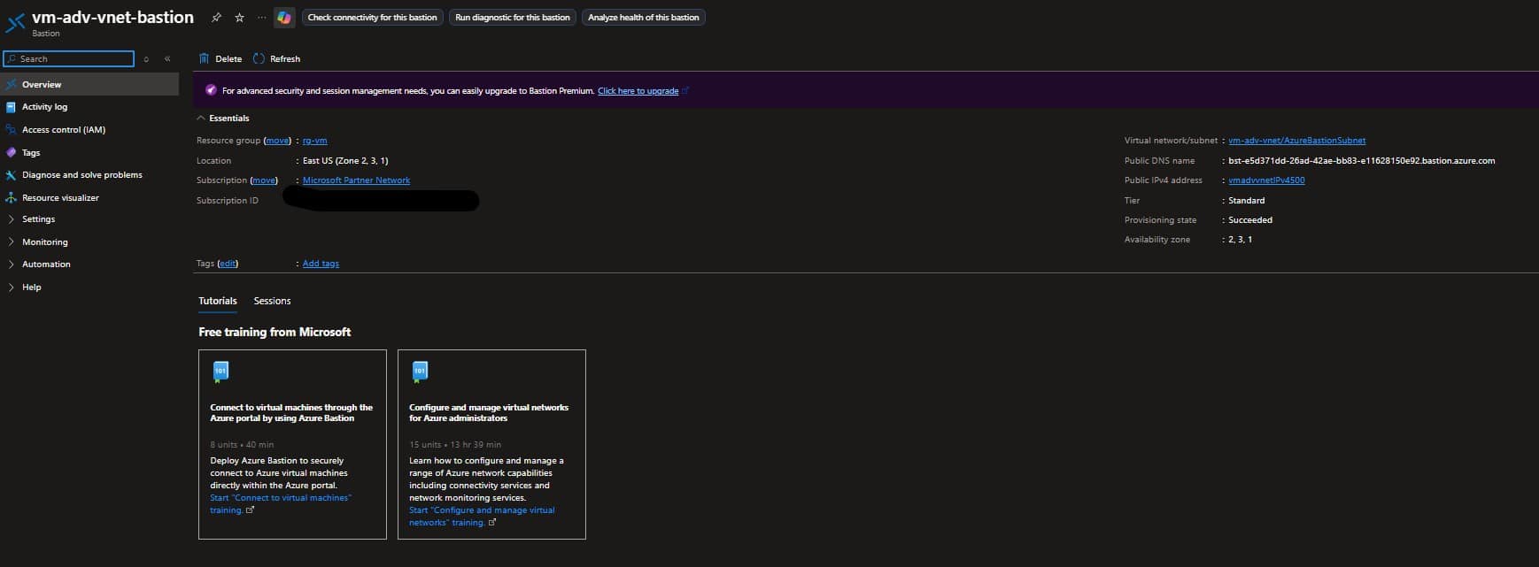 Implementar o Azure Bastion