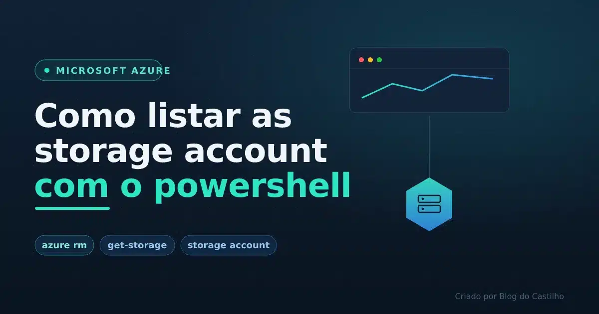 Como listar as storage account com o powershell