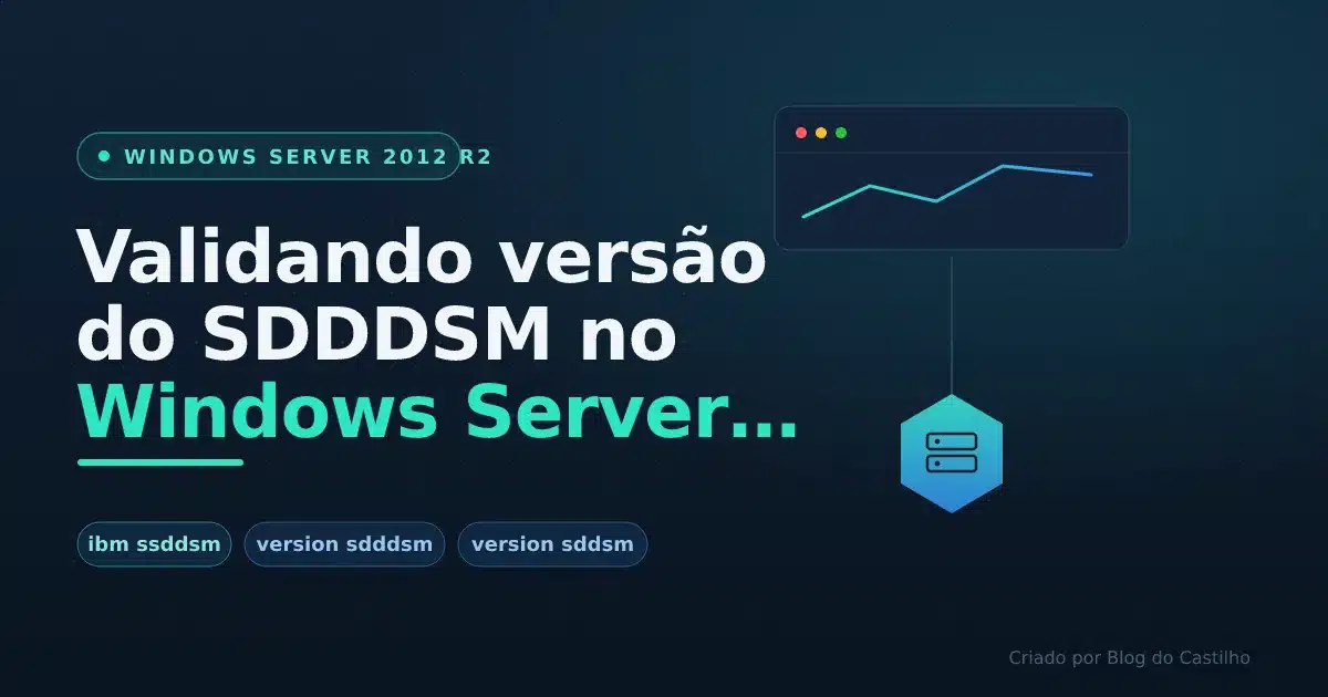 Validando versão do SDDDSM no Windows Server 2012R2