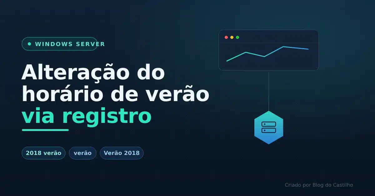 Alteração do horário de verão via registro