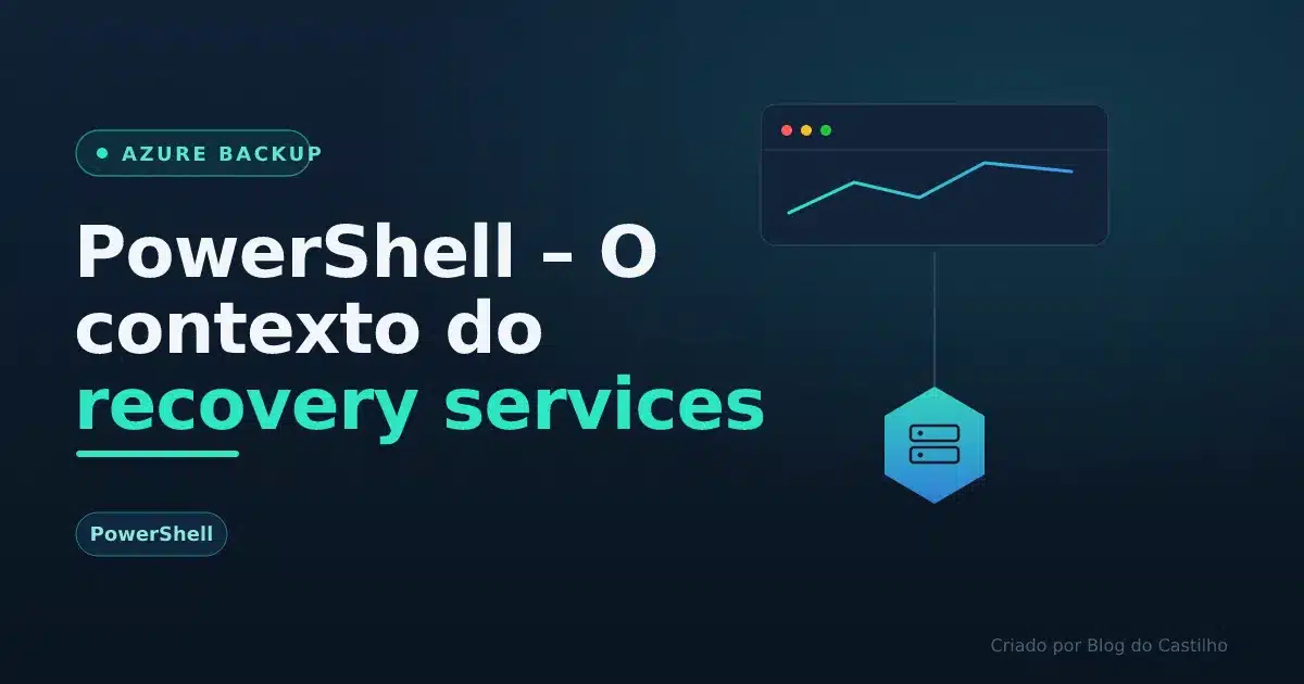 PowerShell – O contexto do recovery services