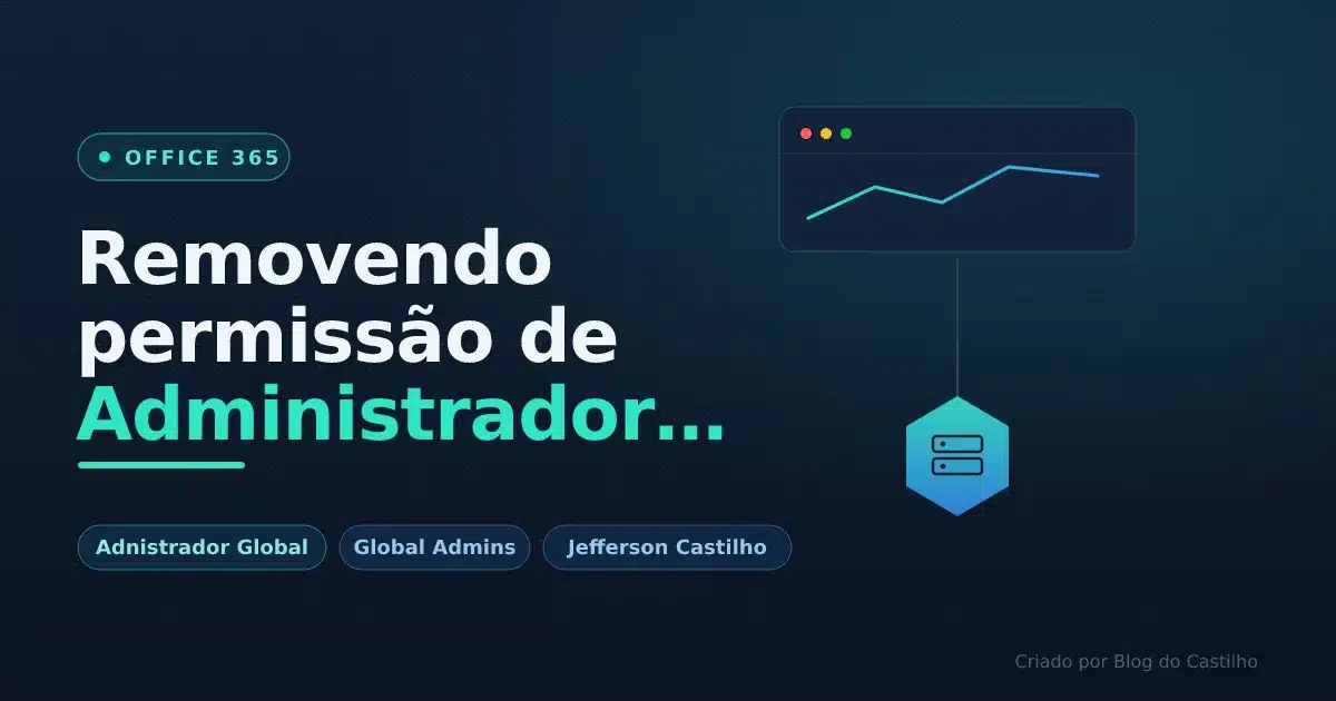 Removendo permissão de Administrador Global no Office 365
