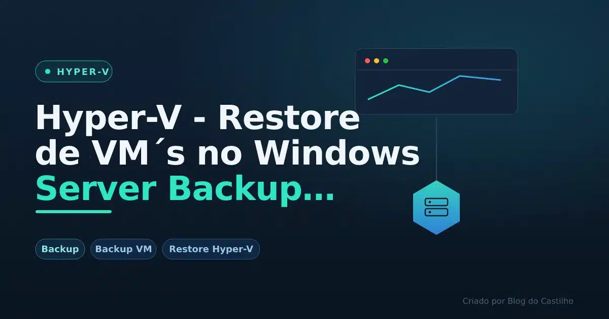Hyper-V - Restore de VM´s no Windows Server Backup (Restore)