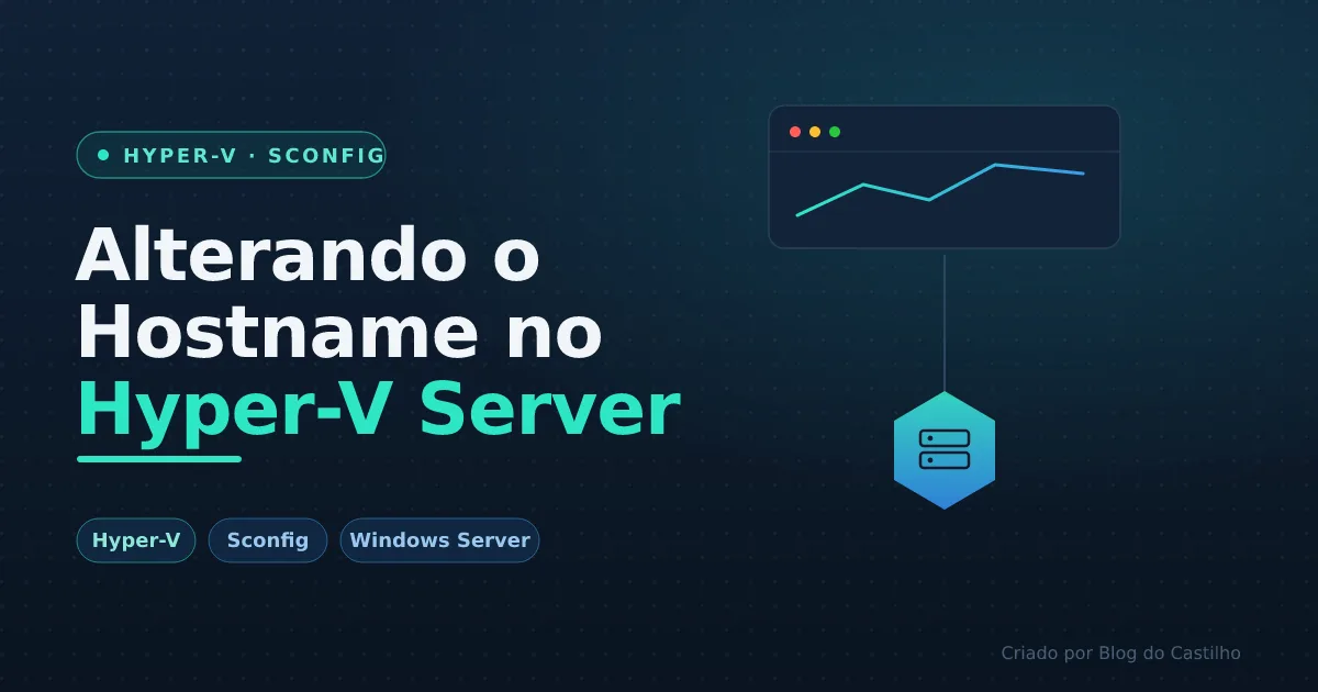 Alterando o hostname no Microsoft Hyper-V Server 2008 R2