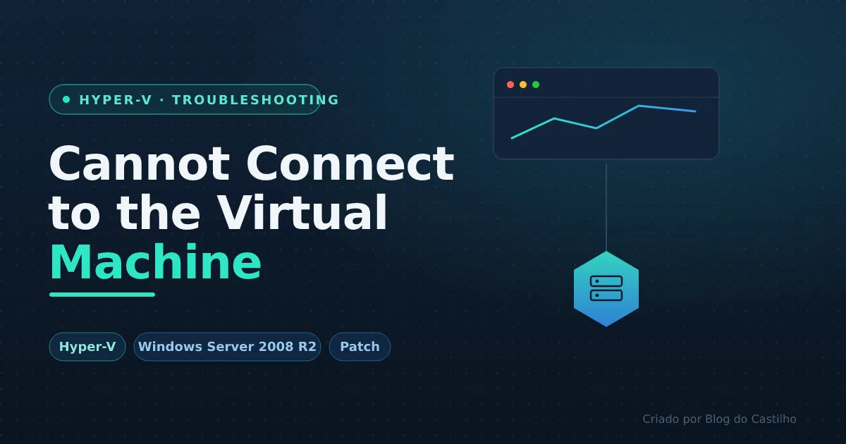 Cannot Connect to the virtual machine. Try to connect again – Hyper Windows Server 2008 R2