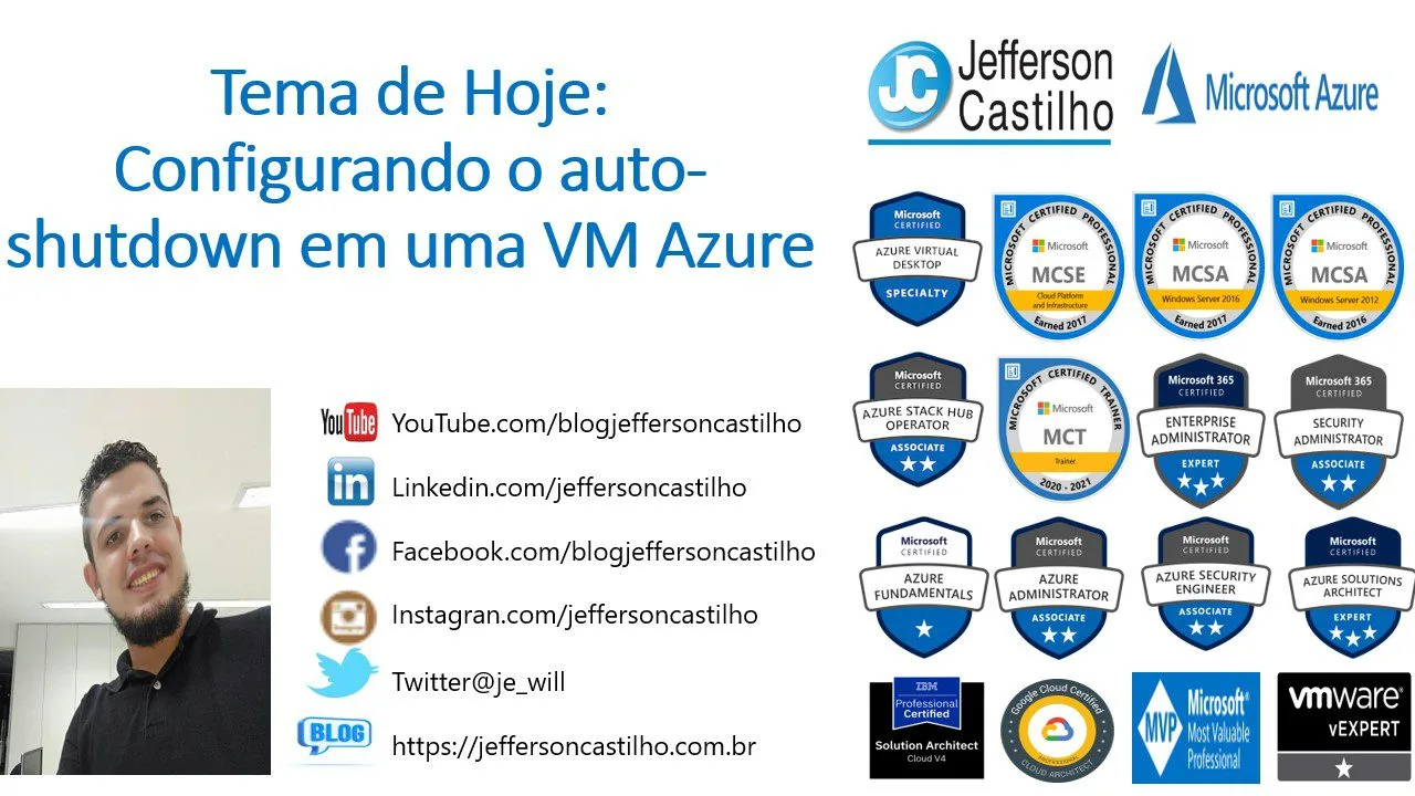Configurando o auto-shutdown em uma VM Azure