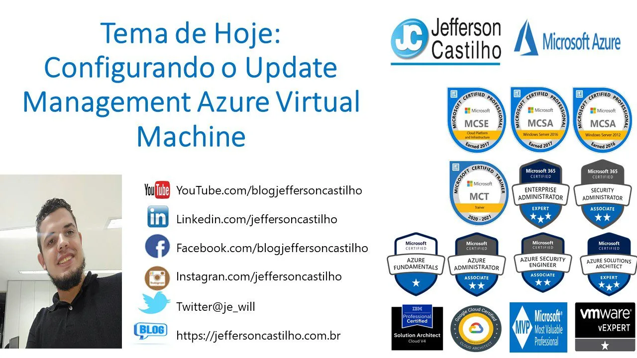 Configurando o Update Management Azure Virtual Machine
