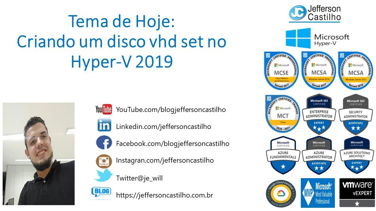 Criando um disco vhd set no Hyper-V 2019