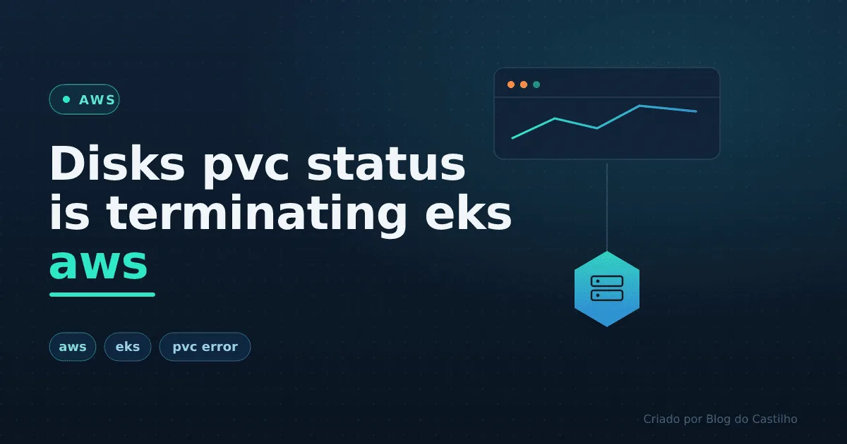 Disks pvc status is terminating eks aws
