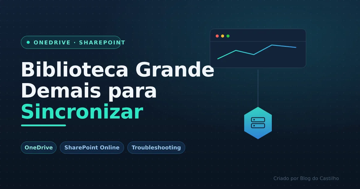 Erro no OneDrive (Não podemos Sincronizar está Biblioteca por que ela é muito grande)