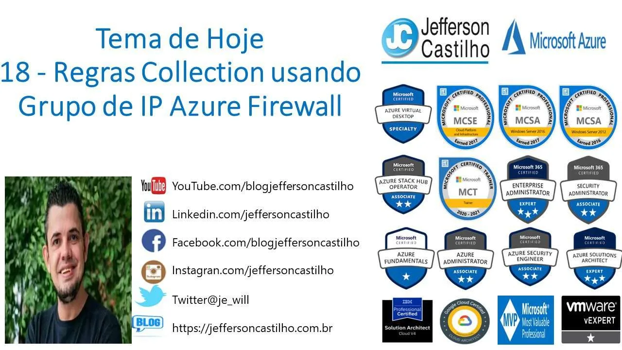 18 - Regras Collection usando Grupo IP Azure Firewall