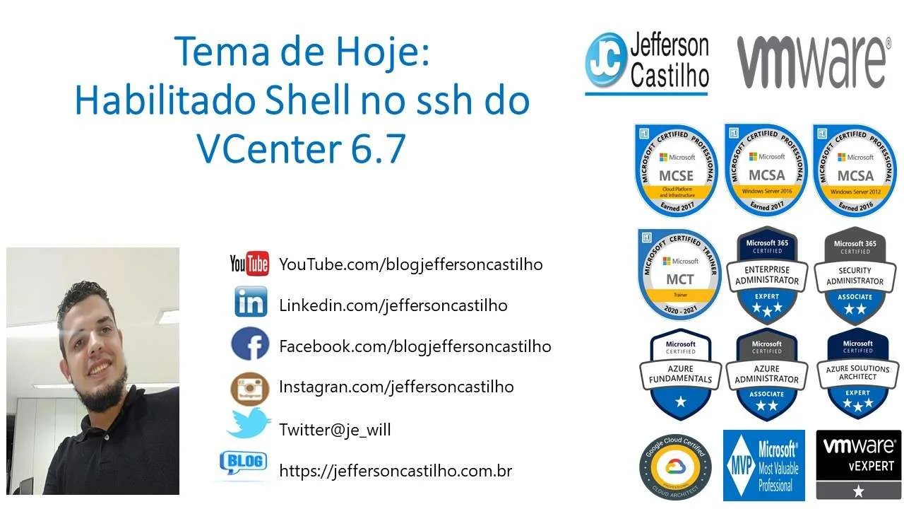 Habilitado Shell no ssh do VCenter 6.7