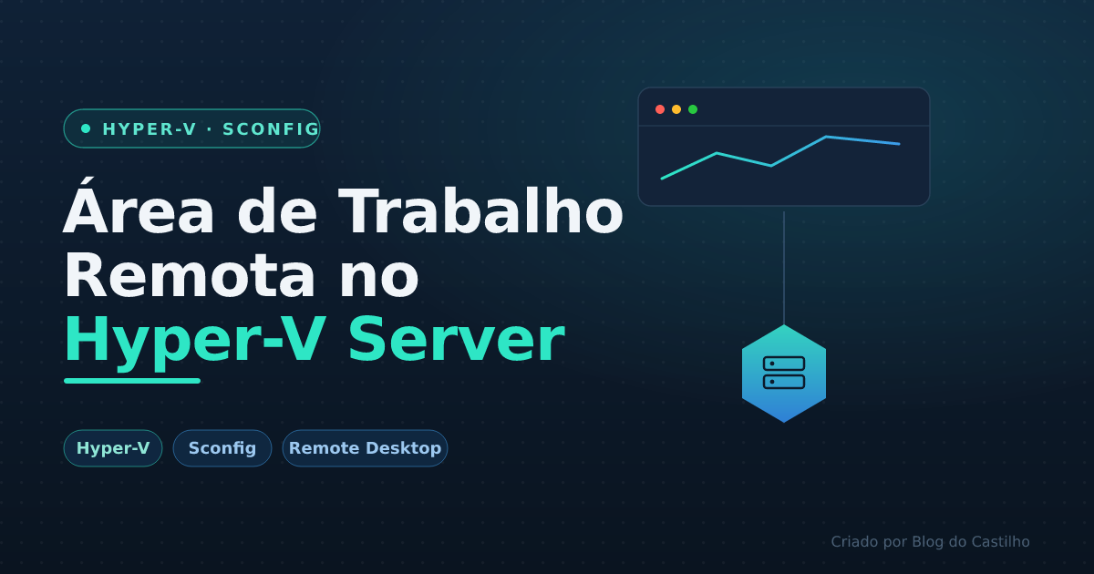 Habilitando área de trabalho remota no Hyper-V Server 2008R2