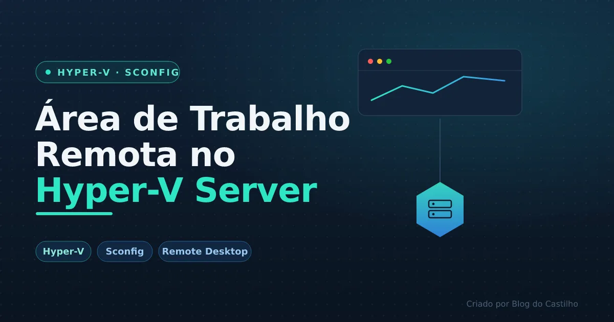 Habilitando área de trabalho remota no Hyper-V Server 2008R2