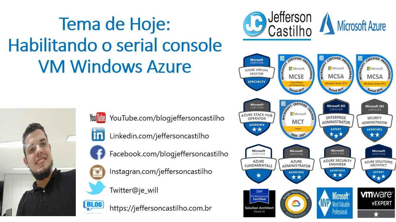 Habilitando o serial console VM Windows Azure