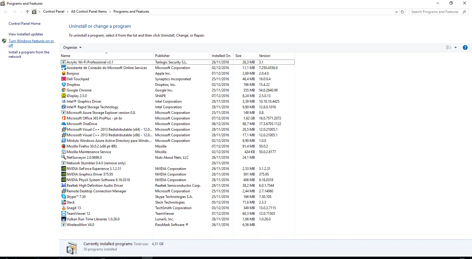 Instalando a Feature do Hyper-V no Windows 10