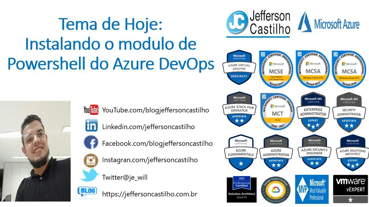 Instalando o modulo de Powershell do Azure DevOps