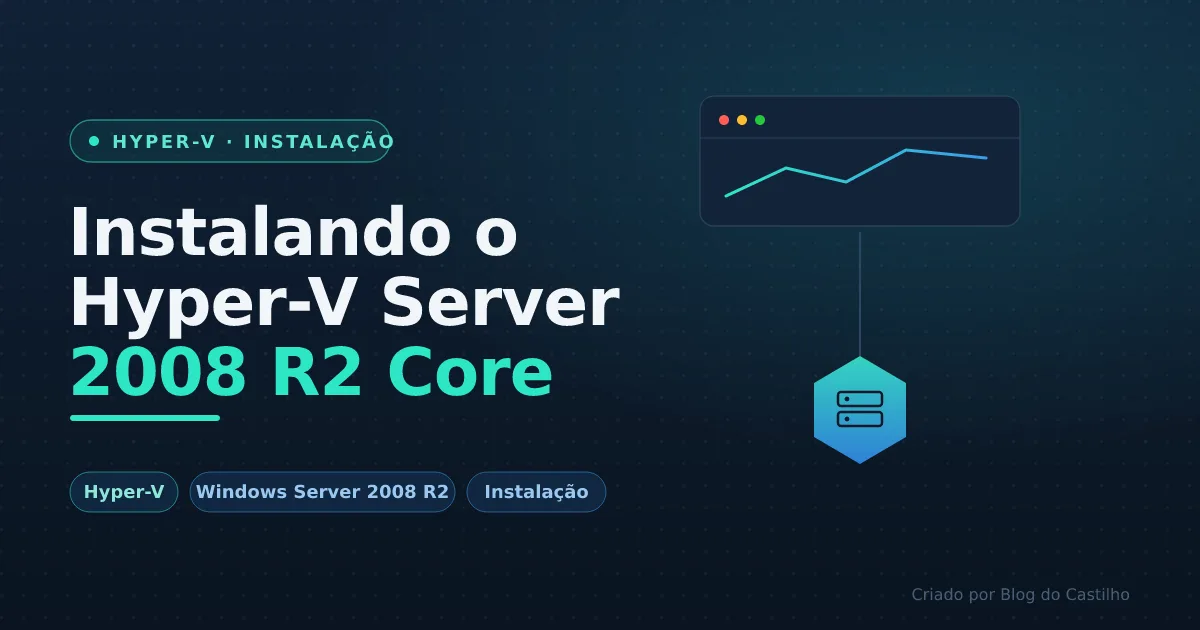 Instalando o Hyper-V Server 2008 R2 (Modo Core)