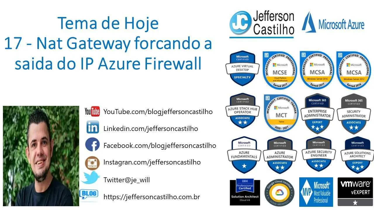 17 - Nat Gateway forcando a saida do IP Azure Firewall