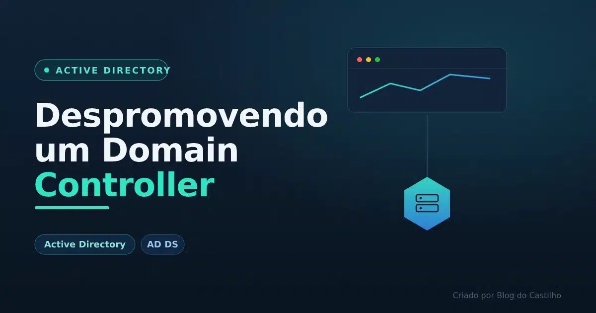 Removendo a função de Active Directory e Despromovendo o Domain Controller