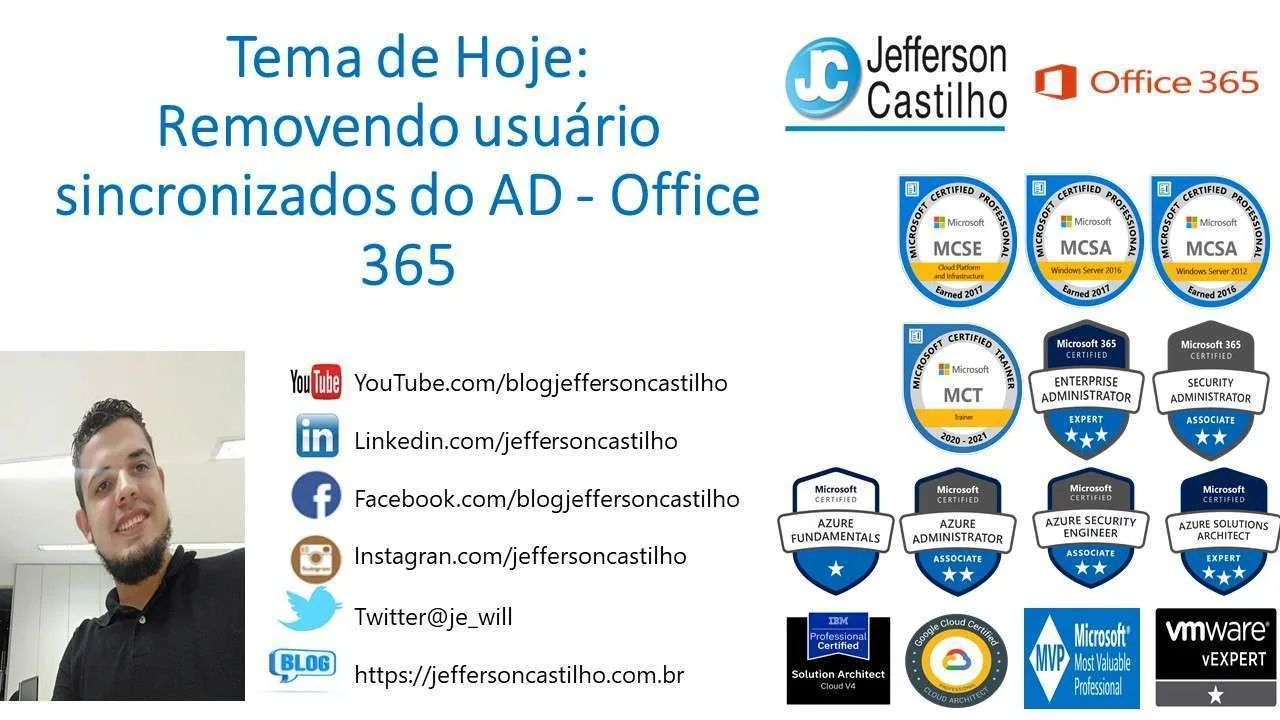 Removendo usuário sincronizados do AD - Office 365