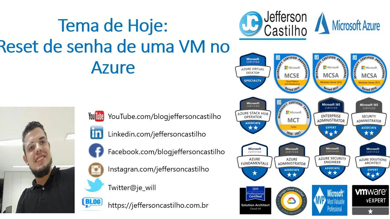 Reset de senha de uma VM no Azure