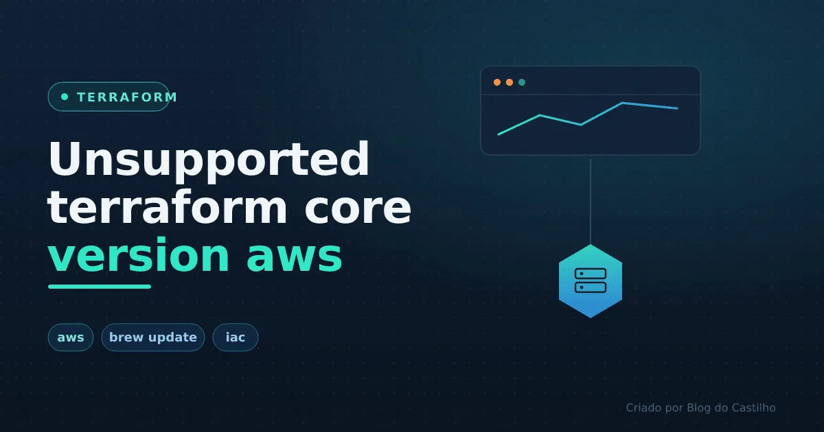 Unsupported terraform core version aws