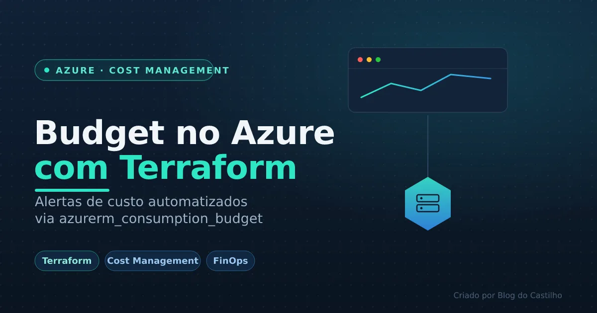 Budget no Azure com Terraform: alertas de custo automatizados via azurerm_consumption_budget_subscription