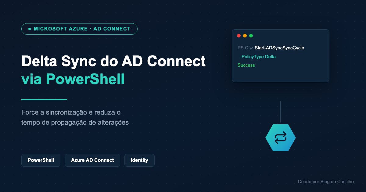 Delta Sync do AD Connect via PowerShell